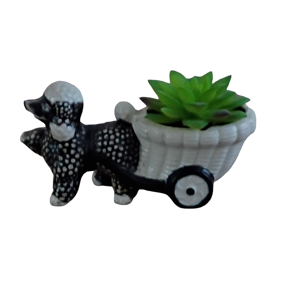 Charming  Vintage Poodle Planter Set - Picture 3 of 12